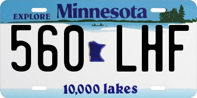 MN license plate 560LHF