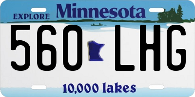 MN license plate 560LHG