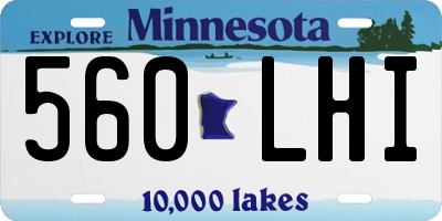 MN license plate 560LHI