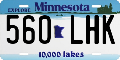 MN license plate 560LHK