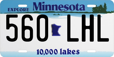 MN license plate 560LHL
