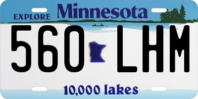 MN license plate 560LHM