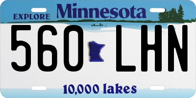 MN license plate 560LHN