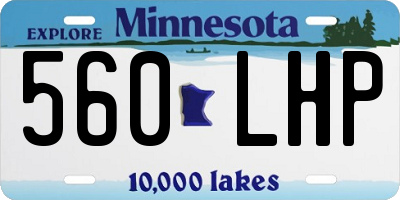 MN license plate 560LHP