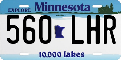 MN license plate 560LHR