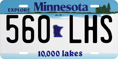MN license plate 560LHS