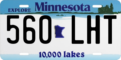 MN license plate 560LHT