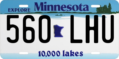MN license plate 560LHU