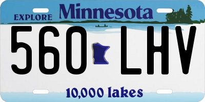 MN license plate 560LHV