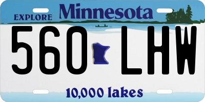 MN license plate 560LHW