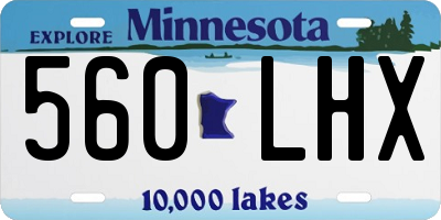 MN license plate 560LHX
