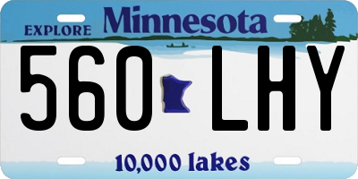 MN license plate 560LHY