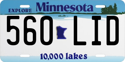 MN license plate 560LID