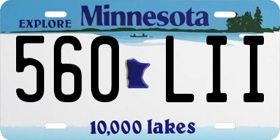MN license plate 560LII