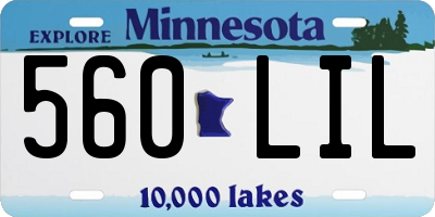 MN license plate 560LIL