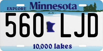 MN license plate 560LJD