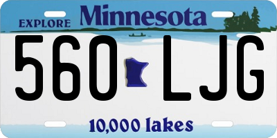 MN license plate 560LJG