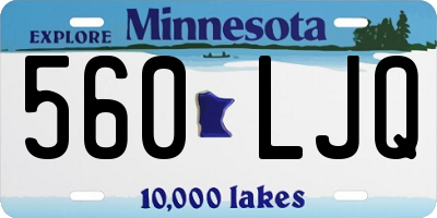 MN license plate 560LJQ