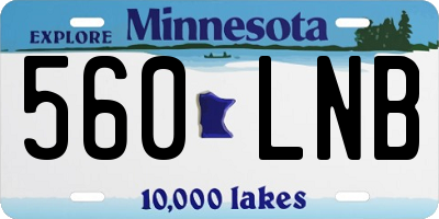 MN license plate 560LNB