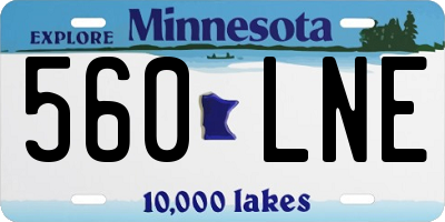 MN license plate 560LNE
