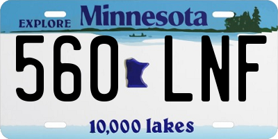 MN license plate 560LNF