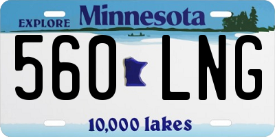 MN license plate 560LNG