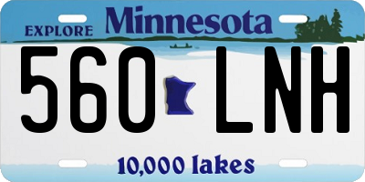 MN license plate 560LNH