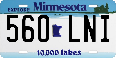 MN license plate 560LNI