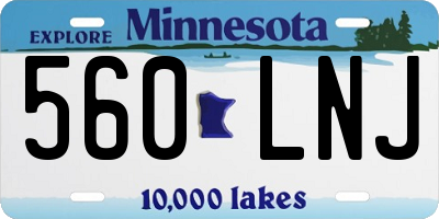 MN license plate 560LNJ