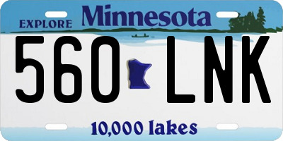 MN license plate 560LNK
