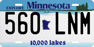 MN license plate 560LNM