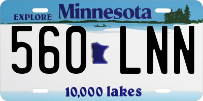 MN license plate 560LNN