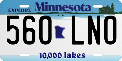 MN license plate 560LNO