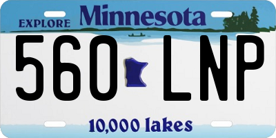 MN license plate 560LNP