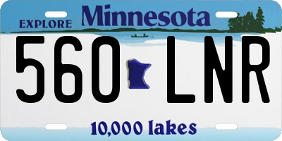 MN license plate 560LNR