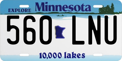 MN license plate 560LNU