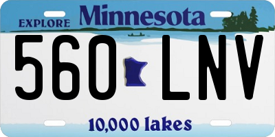 MN license plate 560LNV