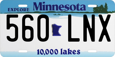 MN license plate 560LNX
