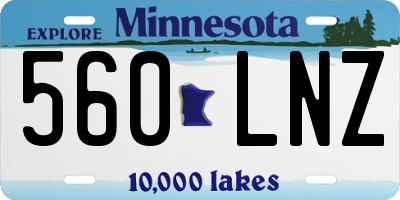 MN license plate 560LNZ