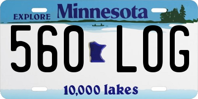 MN license plate 560LOG