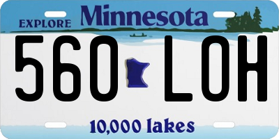 MN license plate 560LOH