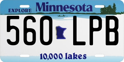 MN license plate 560LPB