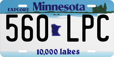 MN license plate 560LPC