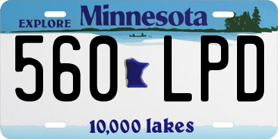MN license plate 560LPD