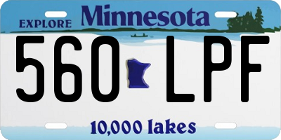 MN license plate 560LPF