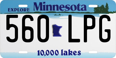 MN license plate 560LPG