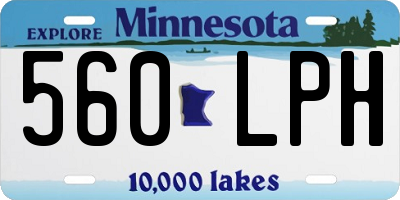 MN license plate 560LPH