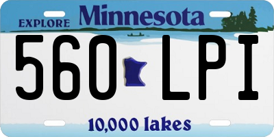 MN license plate 560LPI