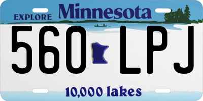MN license plate 560LPJ
