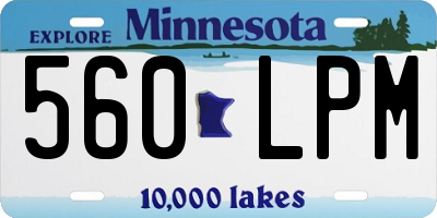 MN license plate 560LPM